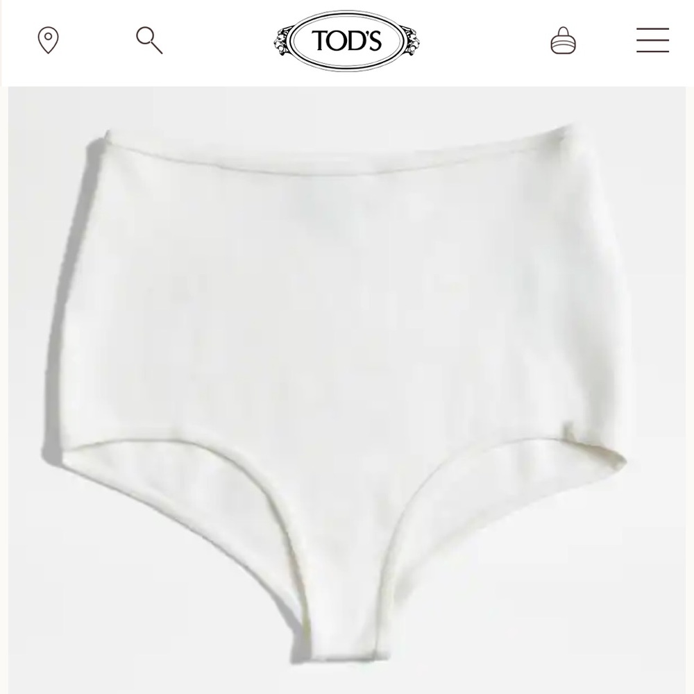 TOD’S BRAND NEW NEVER WORN WHITE KNITTED FRENCH KNICKERS